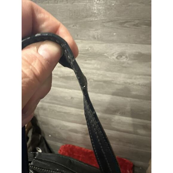 The Sak Black Pebbled Leather Shoulder Bag Purse Tote - Picture 10 of 11